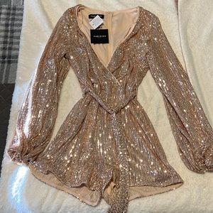Romper - Gold Sequin